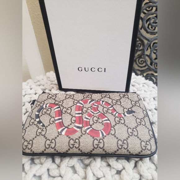 Gucci Supreme King Snake Zip Pouch  Wallet - Picture 7 of 7